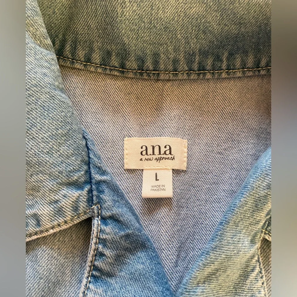 ANA Denim Sleeveless Romper - Size L - EUC
